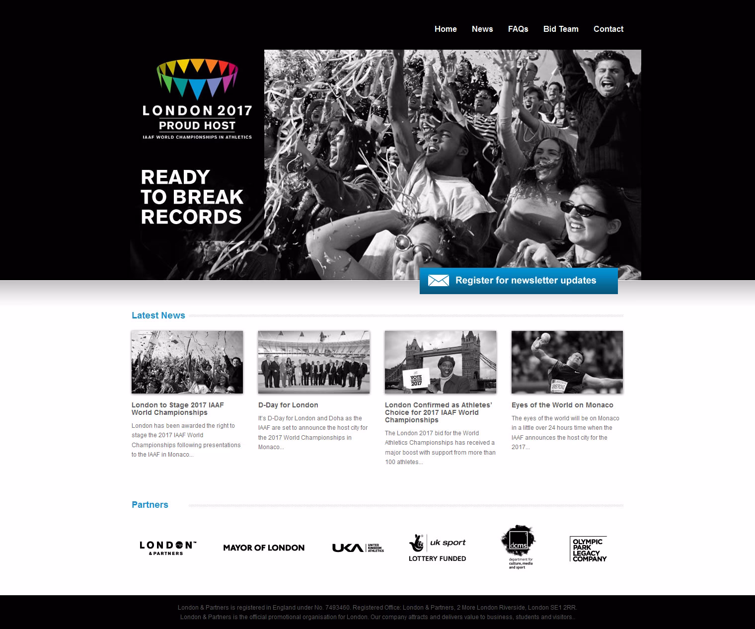 London 2017 IAAF Athletics Bid Site – screenshot 1