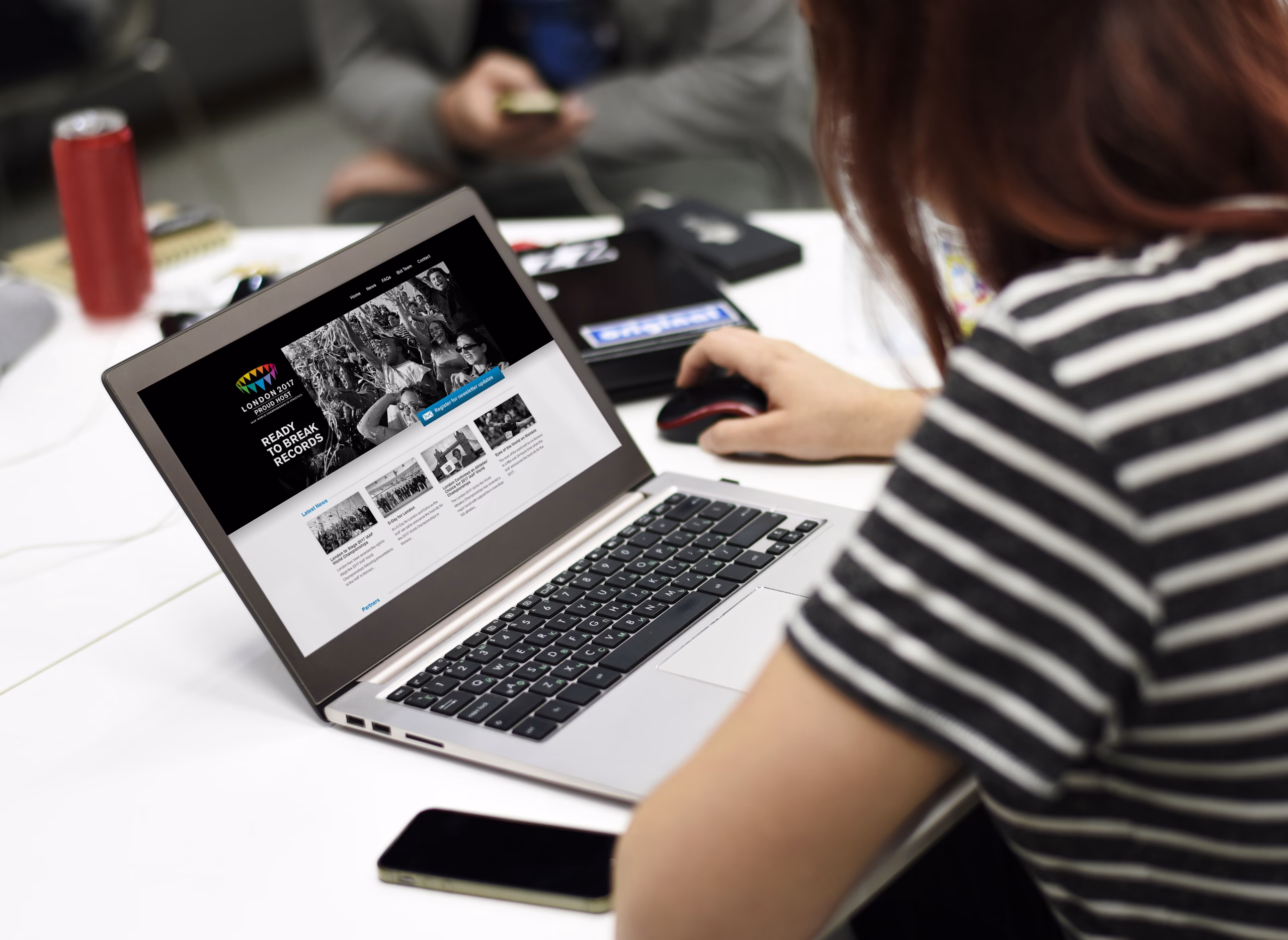 London 2017 IAAF Athletics Bid Site – project mockup