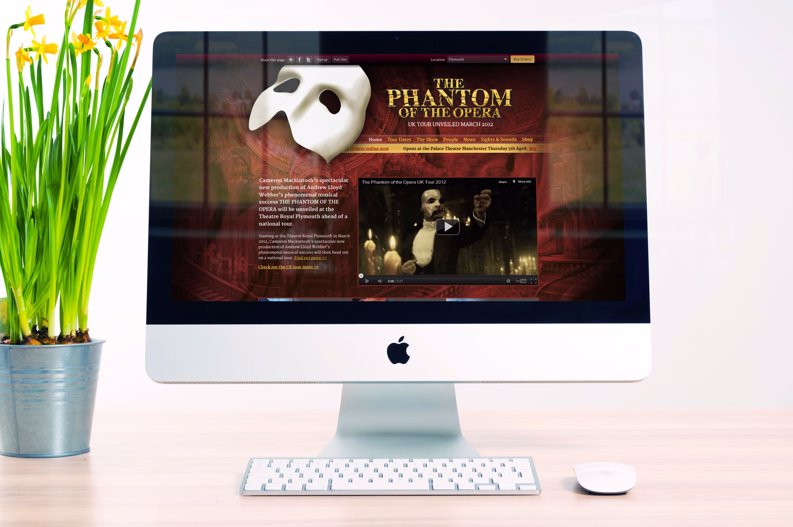 The Phantom of the Opera Tour – project mockup