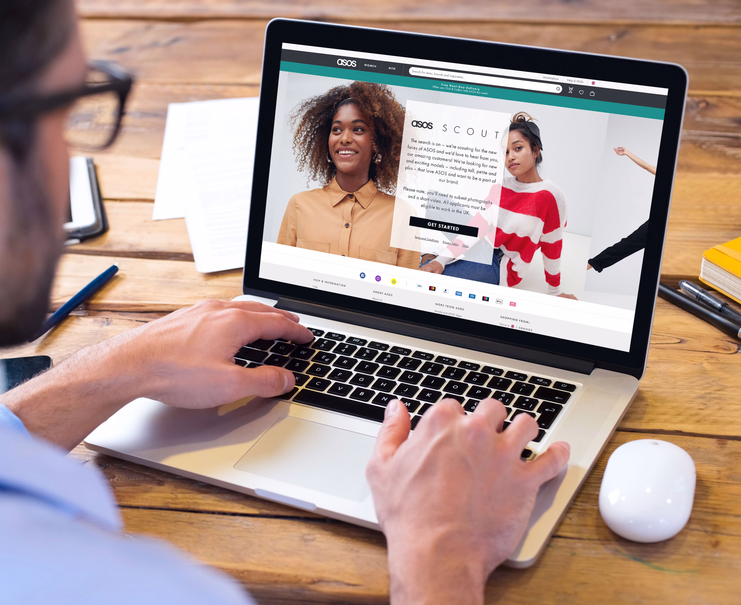 Asos Model Scout – project mockup