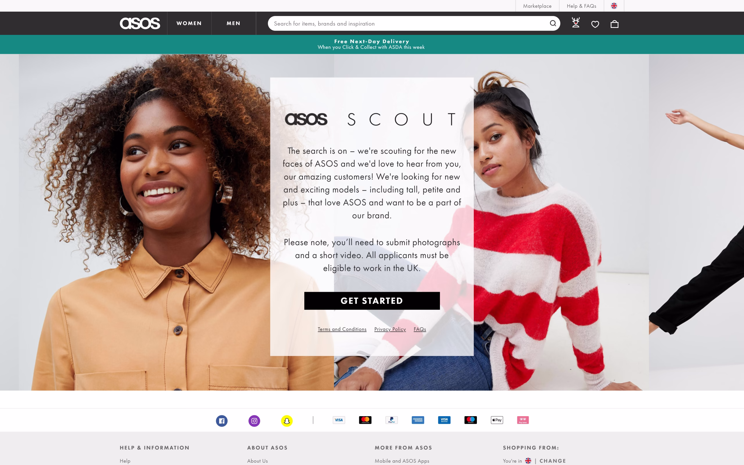 Asos Model Scout – screenshot 1