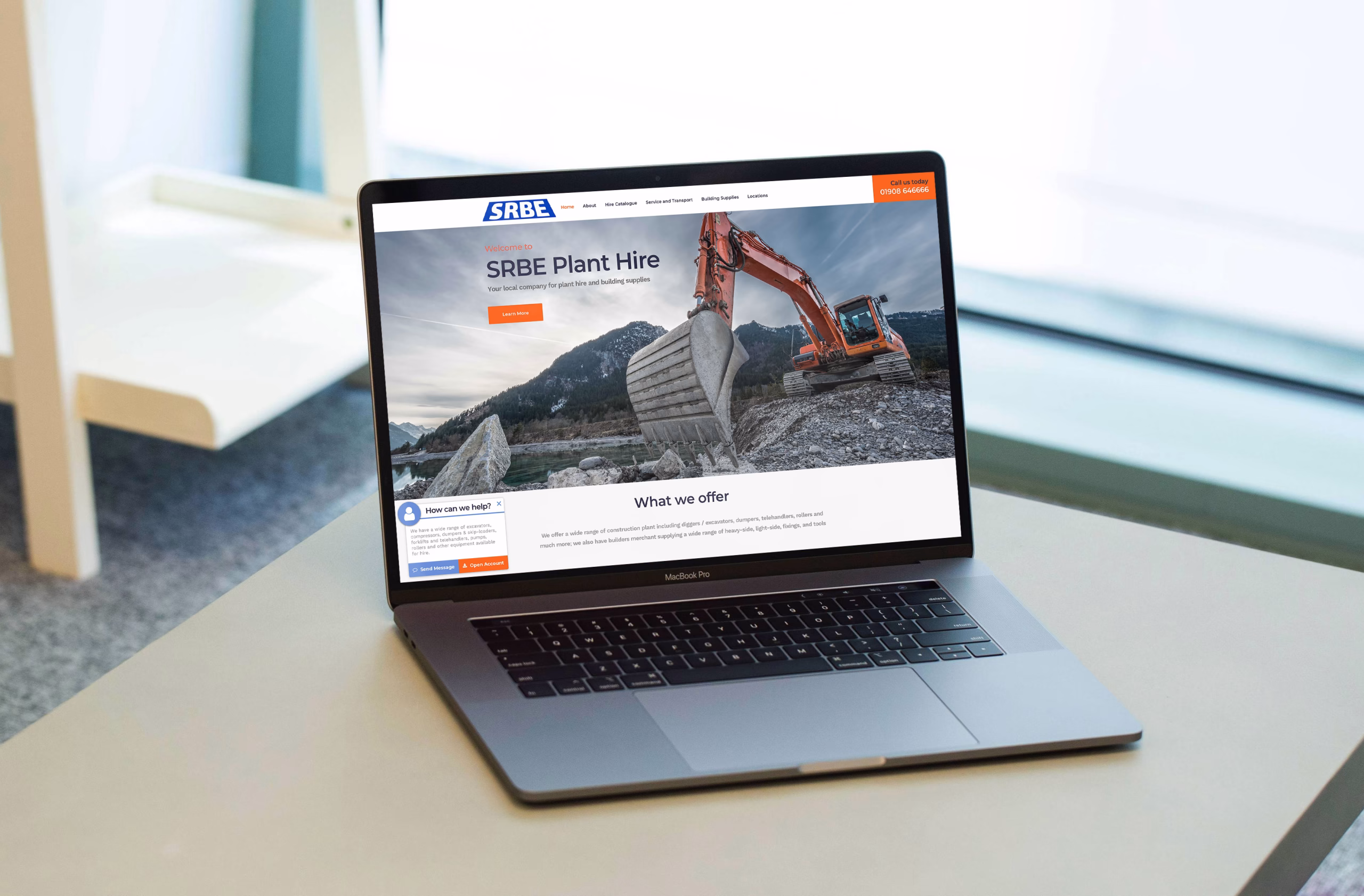 SRBE Plant Hire – project mockup